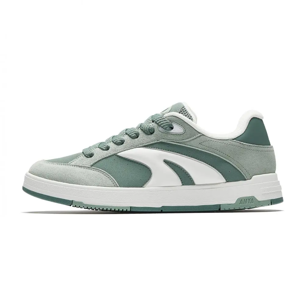 Anta Wear resistant And Lightweight Low top Skateboard Shoes Men's Green White