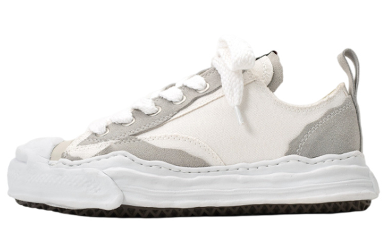 MIHARA YASUHIRO Hank OG Sole Broken Low-Top Athletic Shoes Unisex White