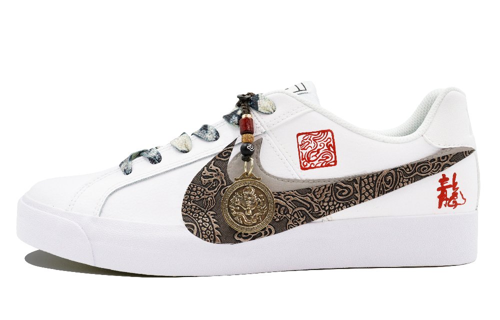 Nike Court Royale Low-Top Skateboard Shoes Unisex Red White
