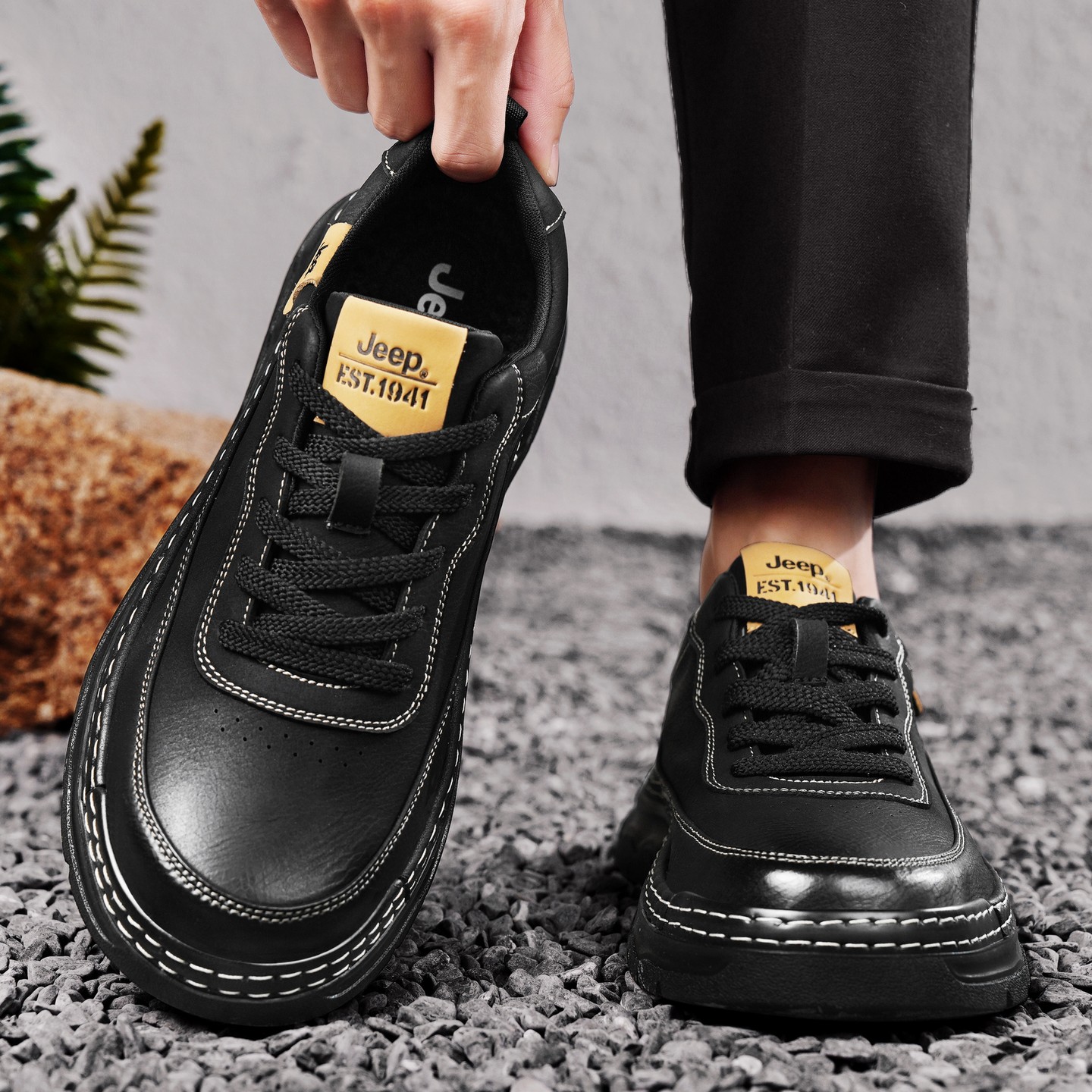 Jeep Casual Leather Shoes Men's купить в интернет-магазине Yoocart с быстрой доставкой по России.