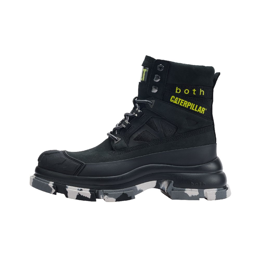 Both x CAT Slip-Resistant Crew Outdoor Boots Men's Black