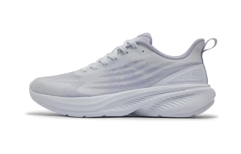 361° Cushioning, Breathable, Lightweight Low Top Casual Sprint Running Shoes Women's 361 Degrees White Chalk Purple