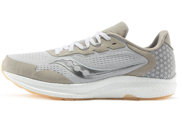 Saucony Freedom 4 Running Shoes Men Low-Top Khaki Gray