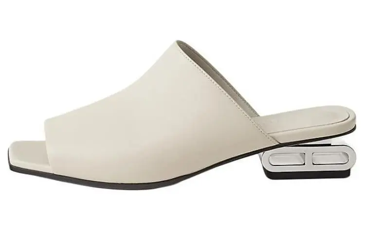 HERMES Slide Slippers Women's White