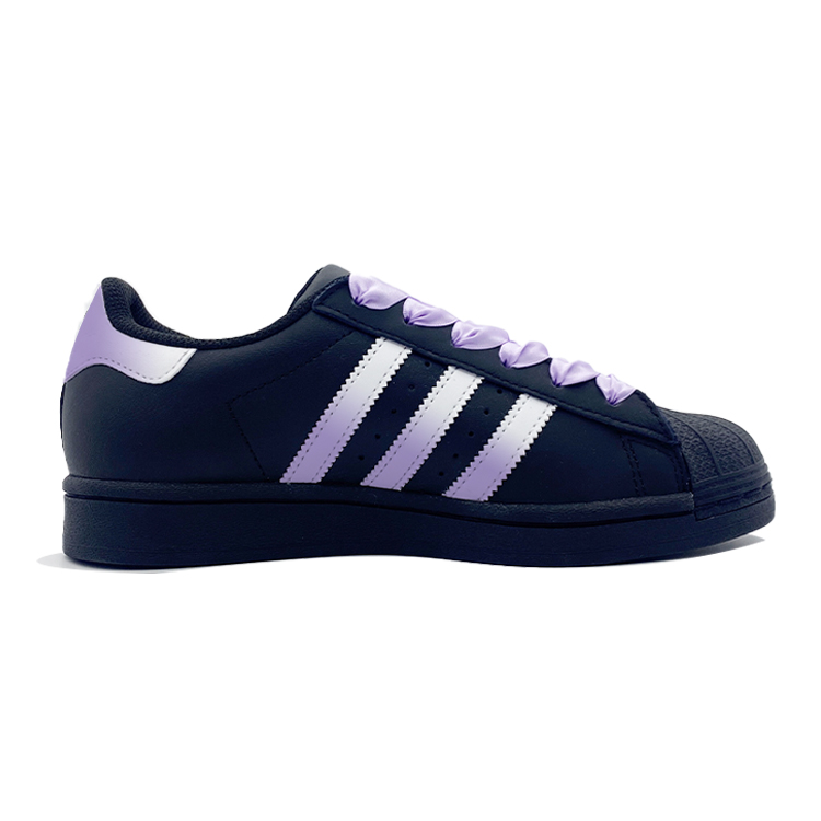 Adidas Originals SUPERSTAR Slip-Resistant Low-Top Skateboard Shoes Unisex Black Purple