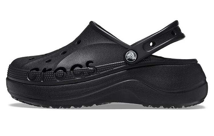 Crocs Baya Platform Clogs 'Black' Women's