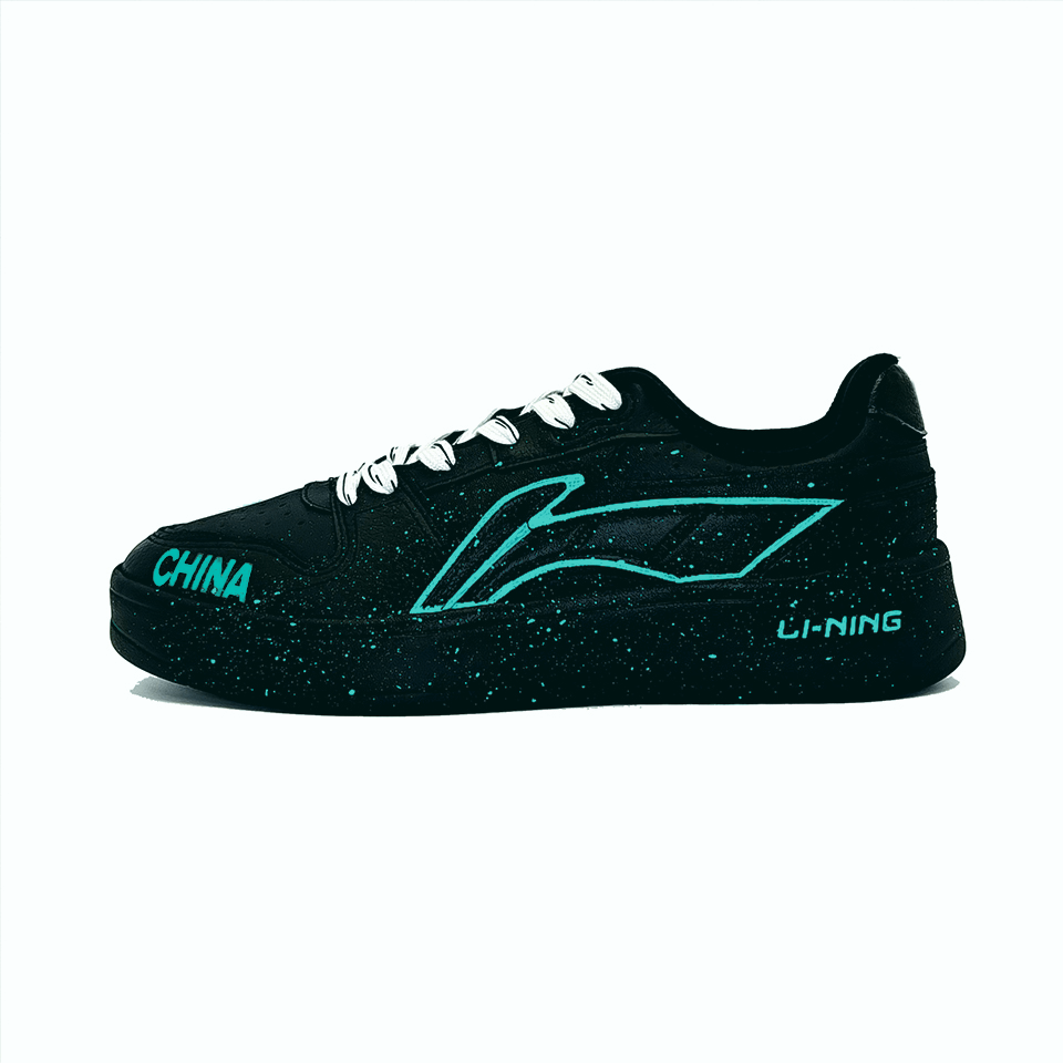 LiNing Acer Truncatum Anti Slip And Wear Resistant Coverage Low Top Skateboard Shoes Men's Black Green
