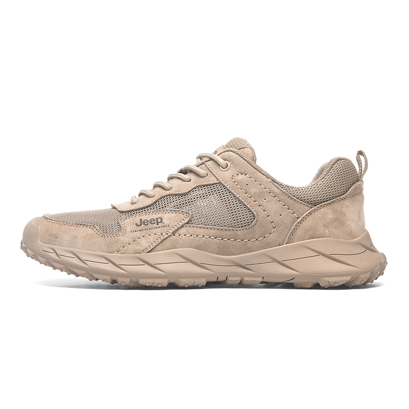 Jeep Low Top Outdoor Hiking Shoes Men's Khaki