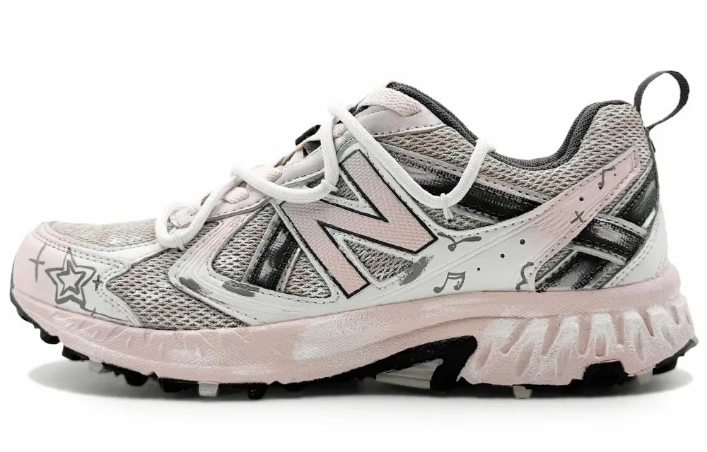 New Balance NB 410 V5 Abrasion Resistant Low top Running Shoes Unisex Gray Pink