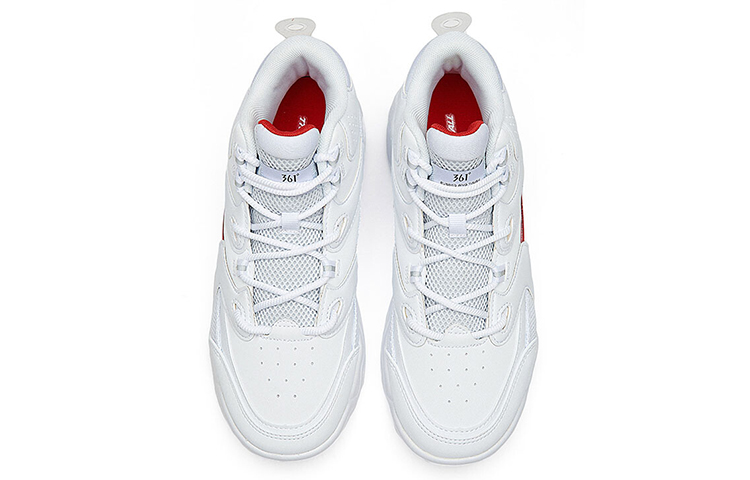 361° Cushioning Anti-Slip And Wear-Resistant Mid-Top Basketball Shoes Women's White Red купить в интернет-магазине Yoocart с быстрой доставкой по России.