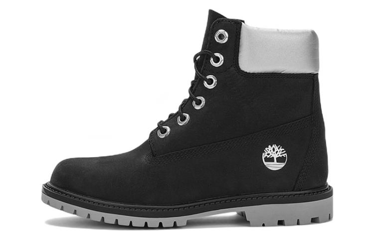 Timberland 6 Inch Heritage Cupsole Waterproof Boots 'Black Nubuck With Silver Collar' Women's