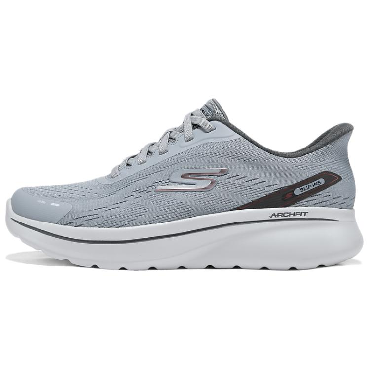Skechers MEN'S GO WALK Support Low Top Casual Shoes Men's Charcoal Gray