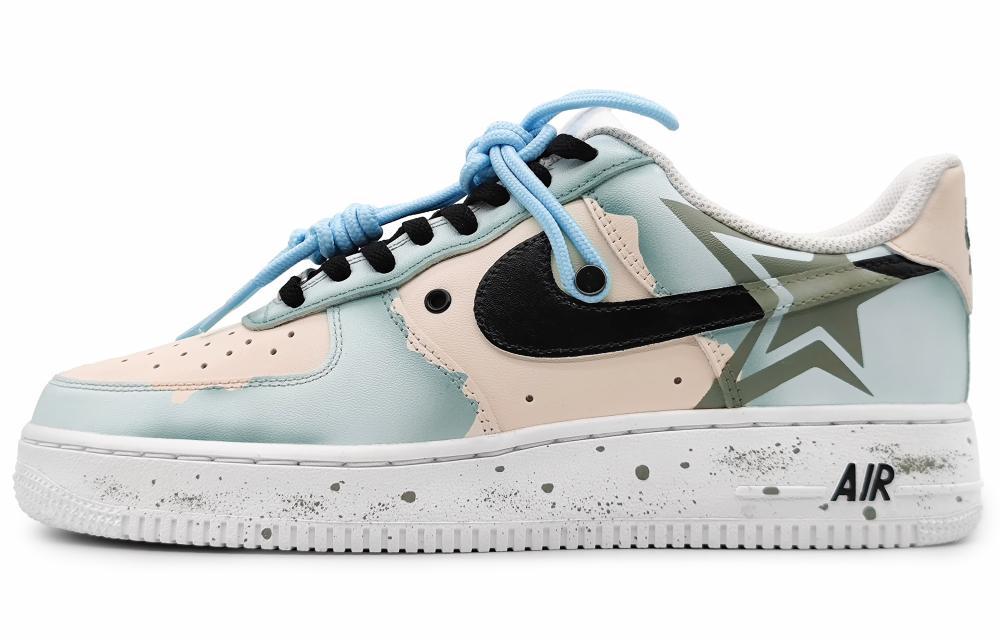 Nike Air Force 1 07 Coverage Warm Low-Top Skateboard Shoes Men's Blue Beige