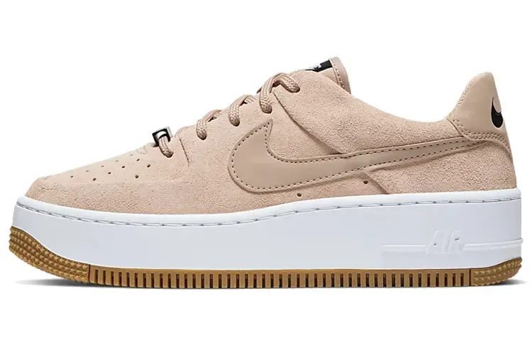 Nike Air Force Sage Low Beige Suede Women's