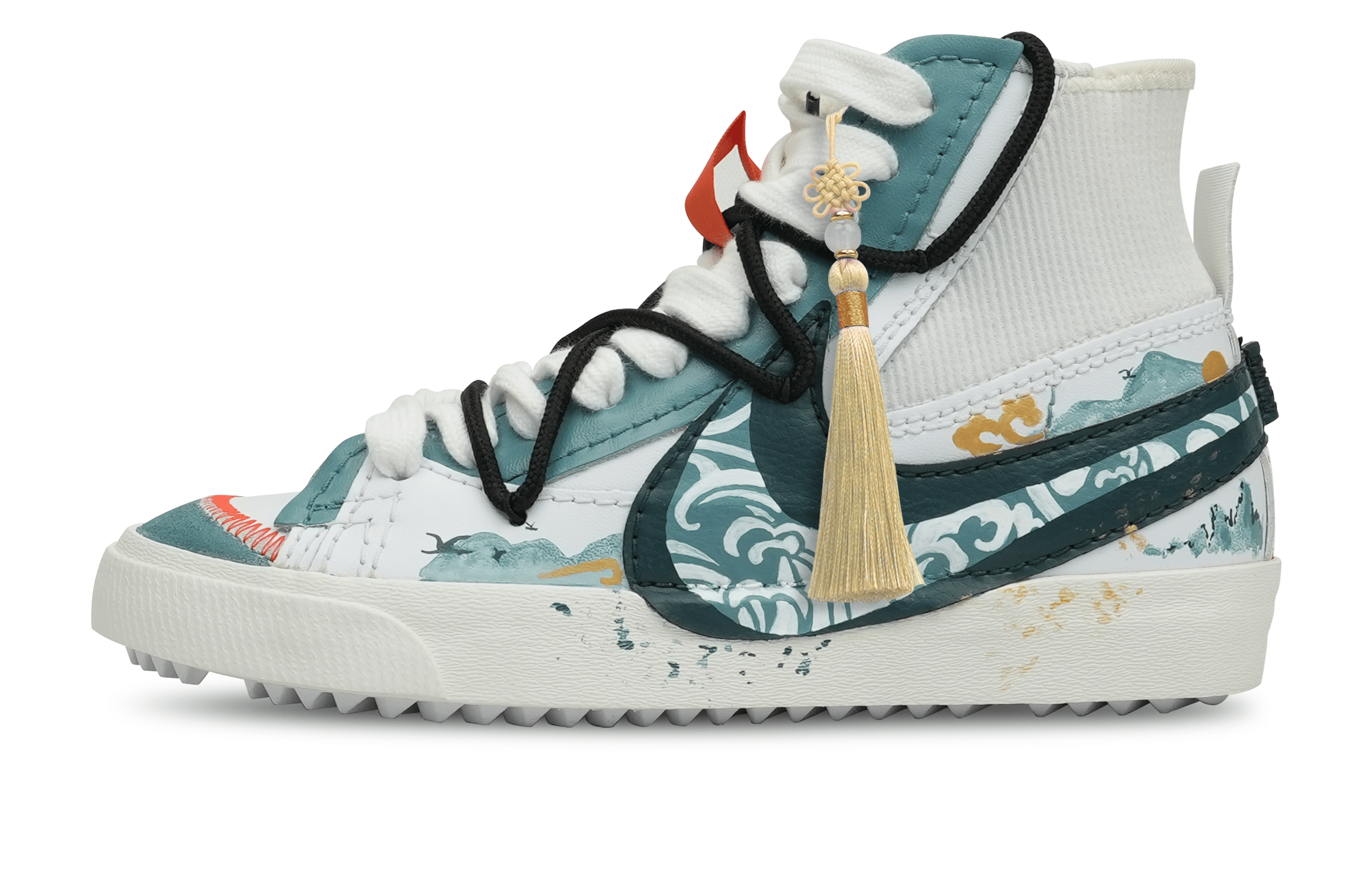 Nike Blazer High-Top Skateboard Shoes Unisex Blue White