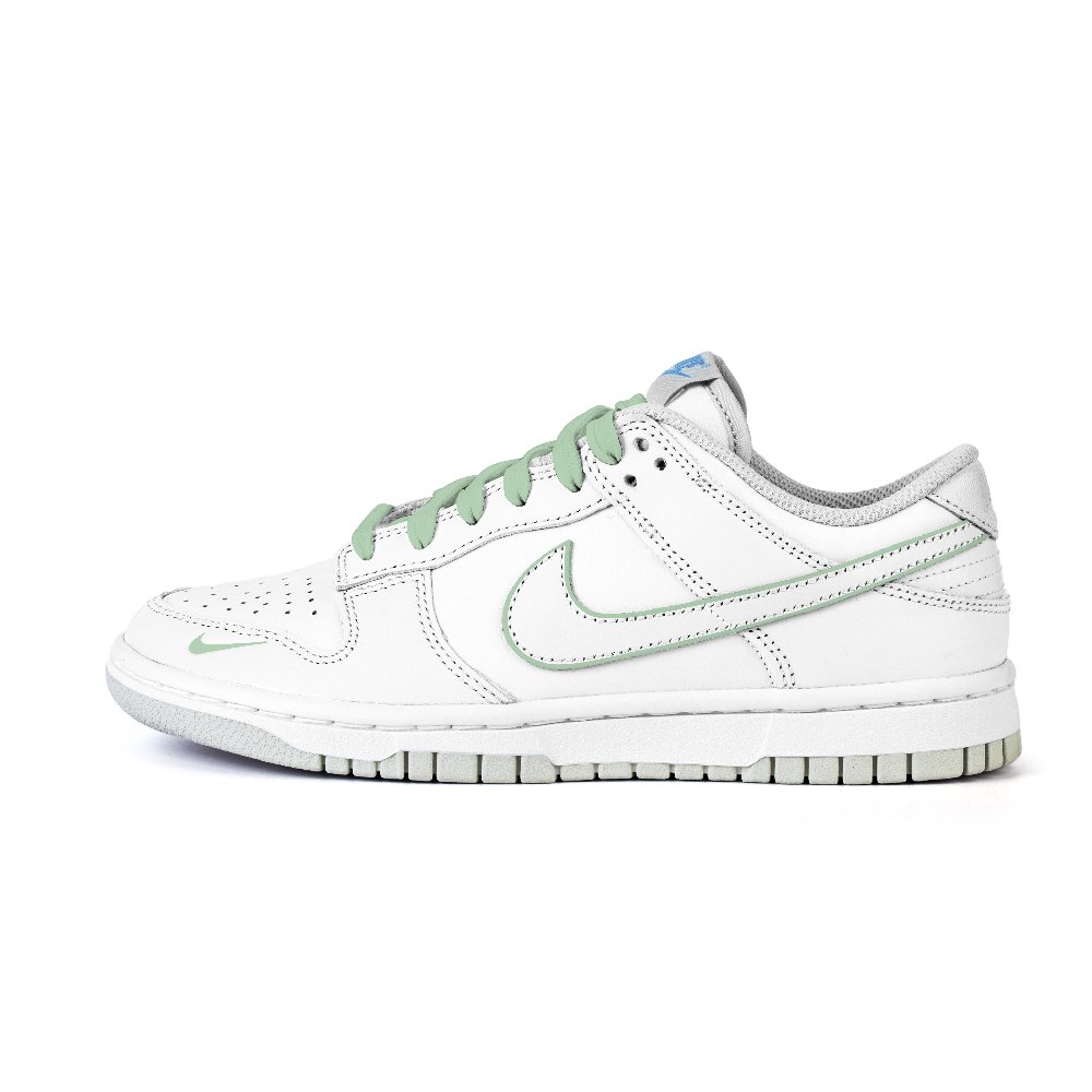 Nike Dunk Anti Slip Wear Resistant Low Top Skateboard Shoes Women's White Green