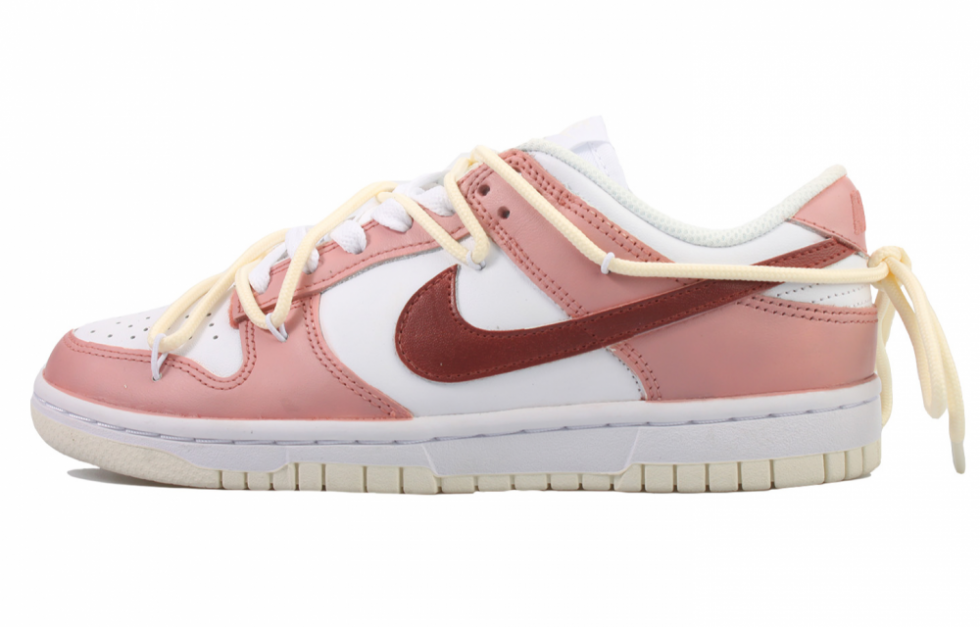 Nike Dunk Low Rose Oolong Low-Top Skateboard Shoes Women's Pink White