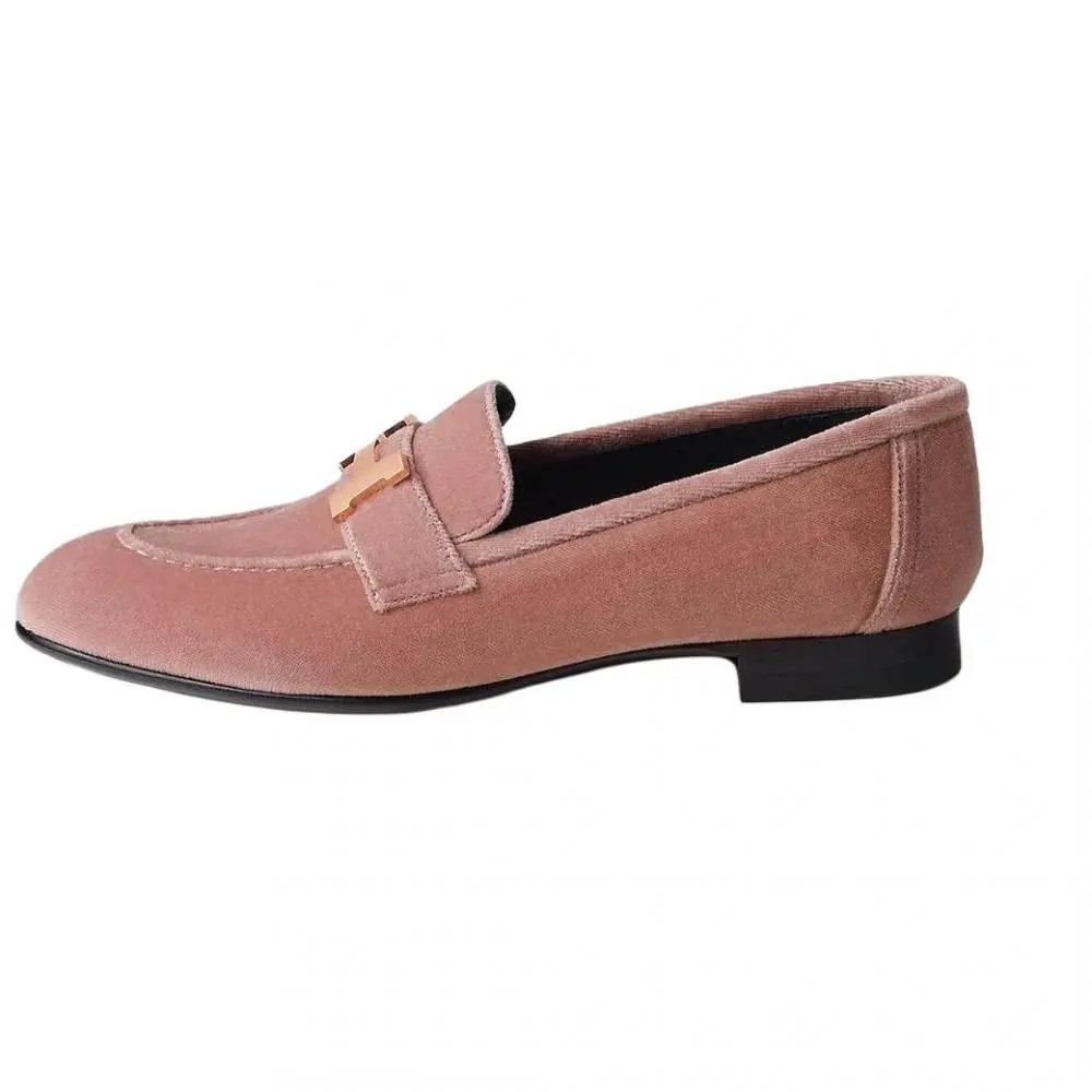 HERMES Loafers Women's Rosewood Color
