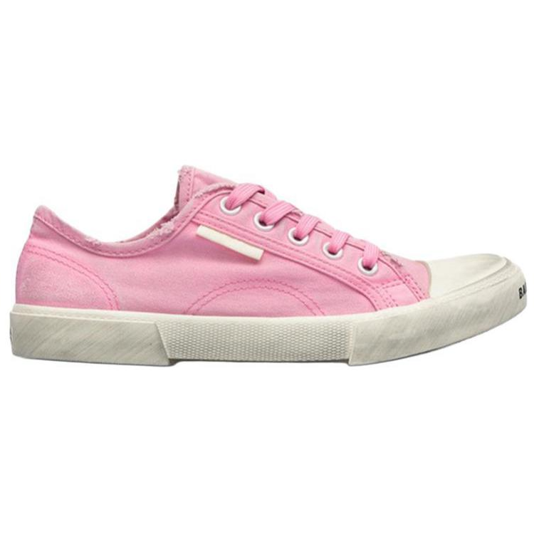 Balenciaga Paris Low Top Sneakers 'Washed Pink Cotton And White Rubber' Women's
