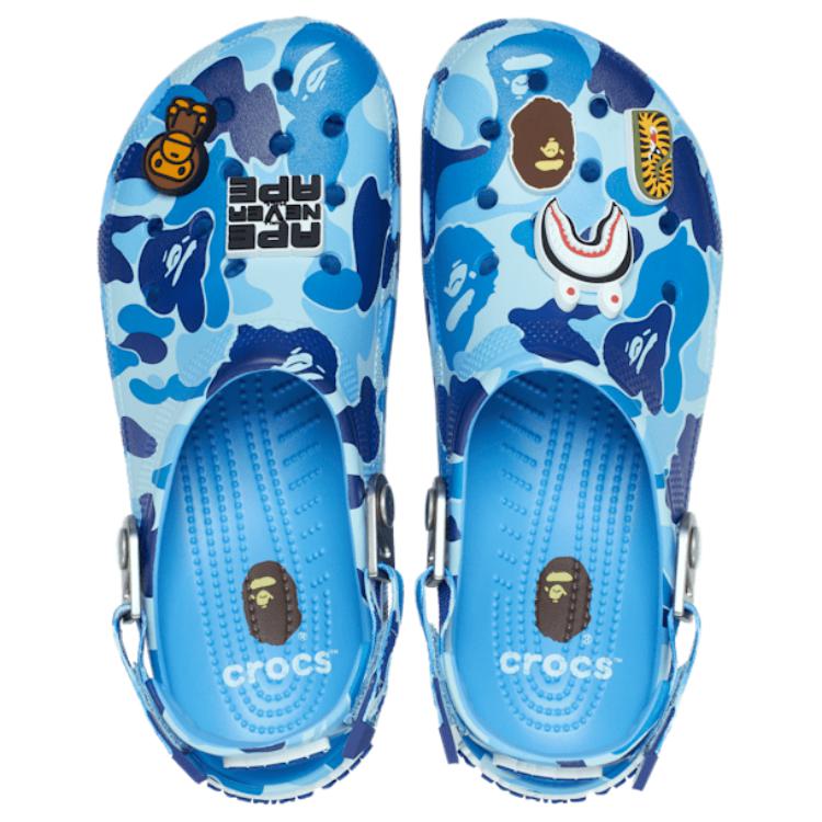 Crocs Classic Clog A Bathing Ape Abc Camo Blue