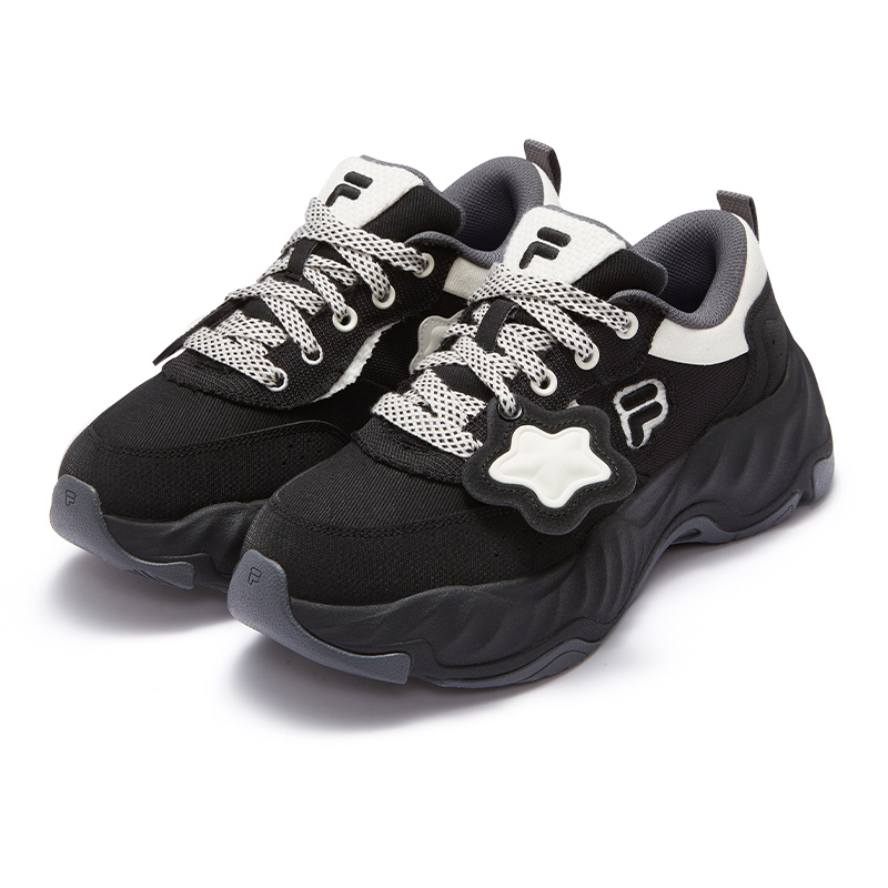 FILA FUSION STARFISH II Starfish 2 Wear-Resistant Low-Top Casual Shoes Women's Black Milk White
