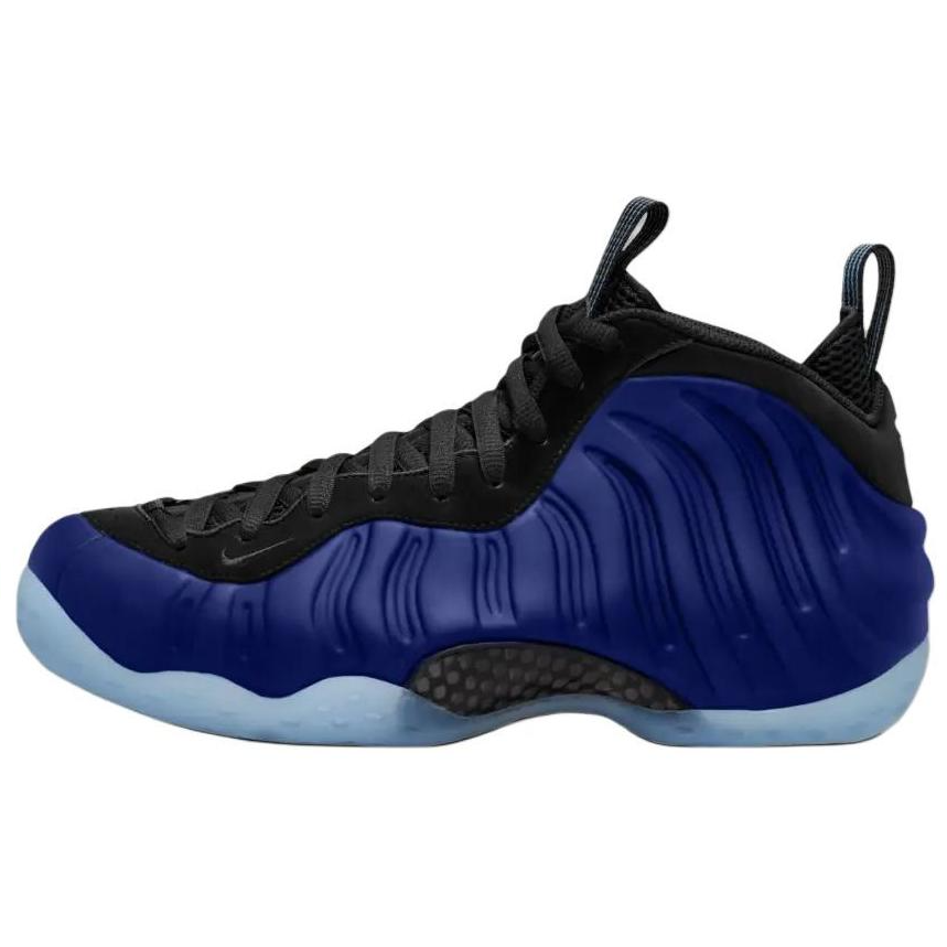 Nike Foamposite One Anti Slip Wear Resistant Mid Top Vintage Basketball Shoes Unisex Blue Black