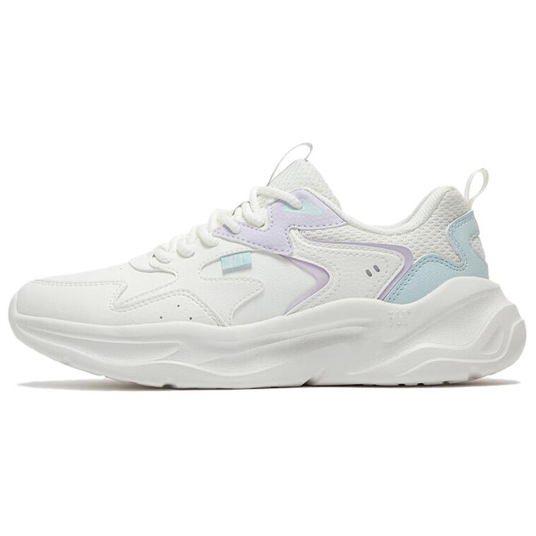 361° Abrasion Resistant Breathable Low Top Casual Shoes Women's White Purple