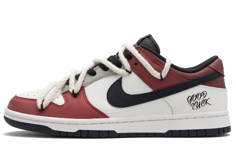 Nike Dunk RedWall Abrasion Resistant Low Top Skateboard Shoes Unisex Red White