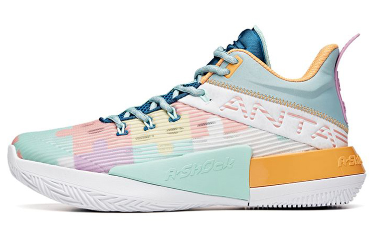 Anta Attack 2 Shock Absorbers Slip Resistant Abrasion Resistant Mid top A shock Basketball Shoes Men's Crab Shell Green