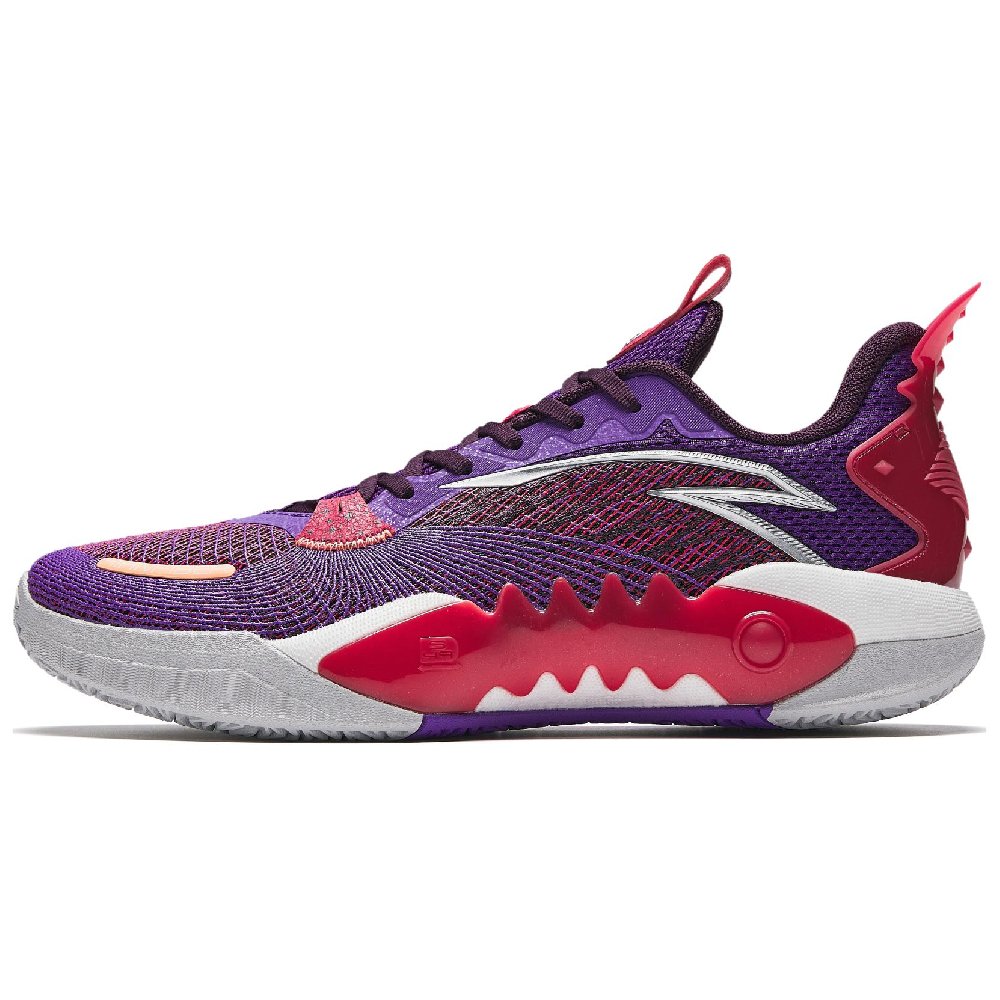 Anta Frenzy 5team V2 Cushioning Wear-Resistant Low-Top Basketball Shoes Men's Fuchsia