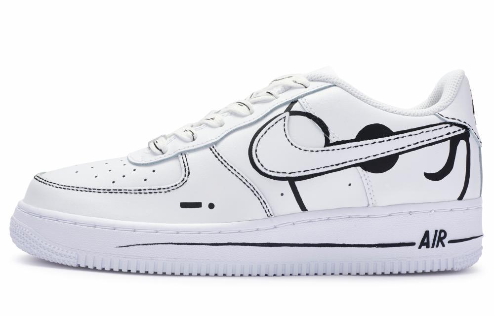 Nike Air Force 1 Low 811 Manufacture Love Melody Low-Top Skateboard Shoes Men's Black White
