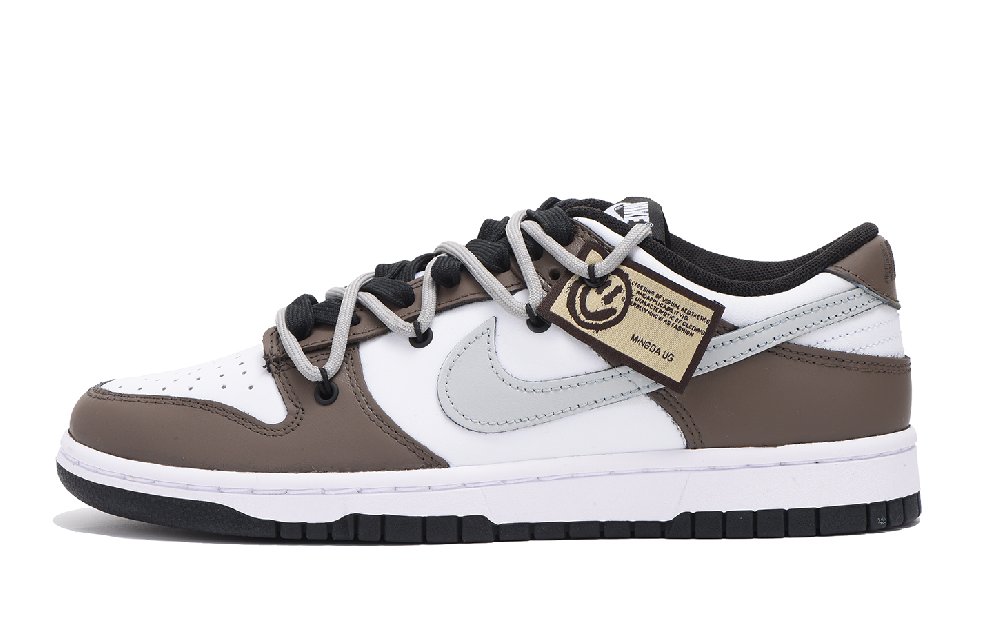 Nike Dunk Skateboard Shoes Men Low-Top Gray Brown