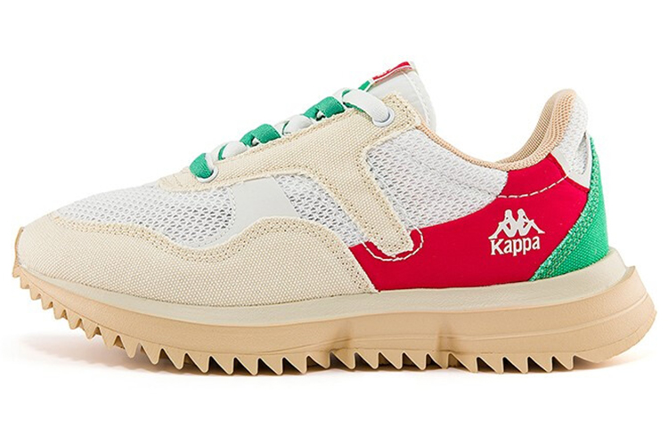 Kappa Cushioning, Slip Resistant, And Abrasion Resistant Low Top Running Shoes Unisex White