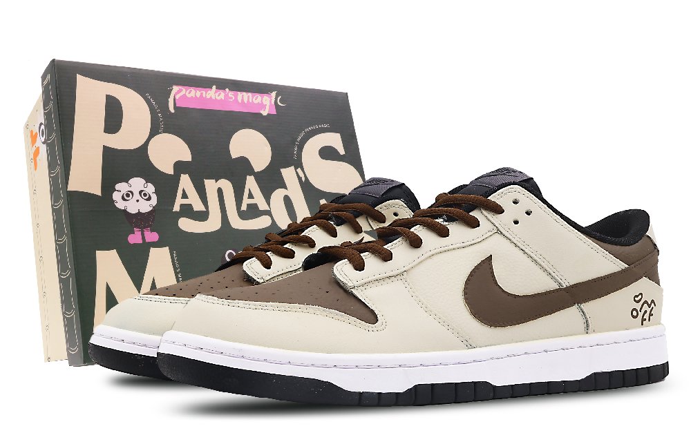 Nike Dunk Low Retro Low-Top Skateboard Shoes Men's Mocha