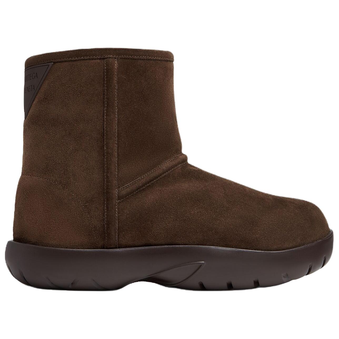 Bottega Veneta Snap Short Snow Boots Women's Dark Brown