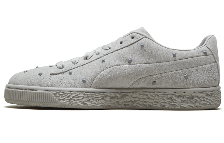 PUMA Suede Studs Grey Lace Up Sneakers Women's