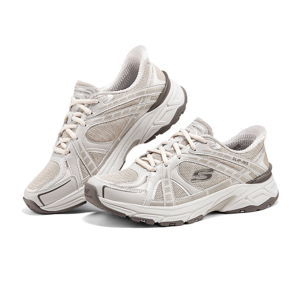 Skechers Silver Wing Shoes Height Increasing Lightweight Low top Chunky Sneakers Women's Umber