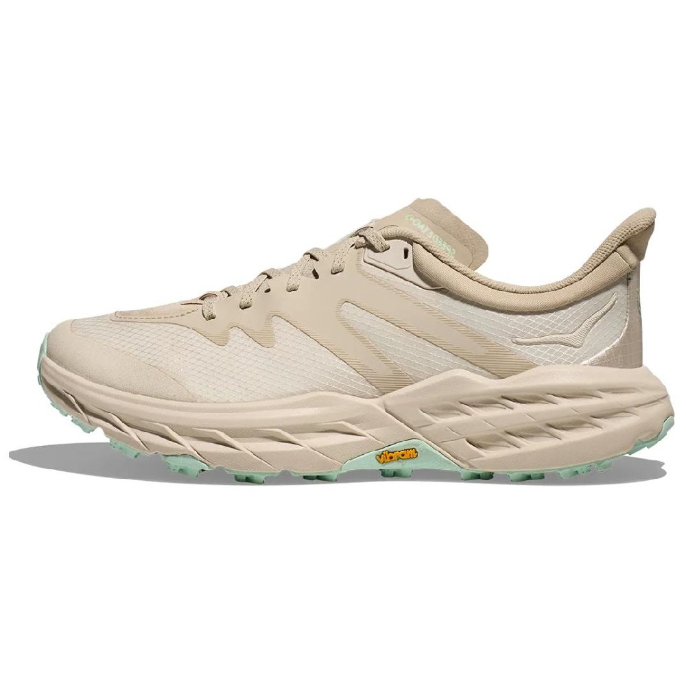 HOKA ONE ONE Speedgoat 5 Cushioning Support Low Top Running Shoes Unisex Oat