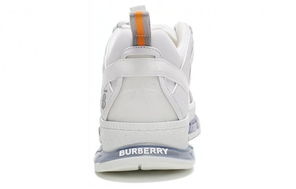 Burberry Union Anti Slip Wear Resistant Mid Top Casual Shoes Men's Pure White