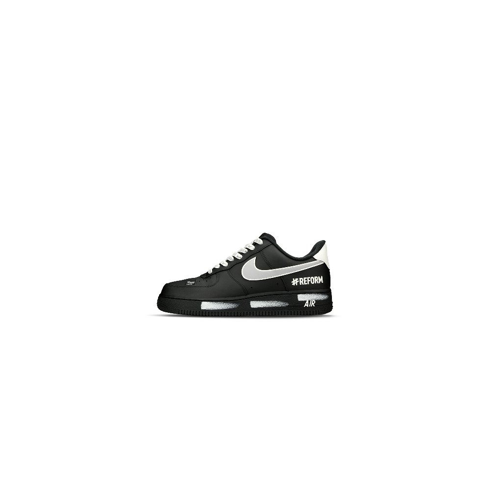 Nike Air Force 1 Slip Resistant Cushioning Abrasion Resistant Low Top Skateboard Shoes Unisex Black White