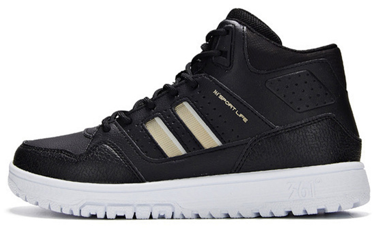 361° Skateboard Shoes Women's Mid-Top Black/Champagne Gold