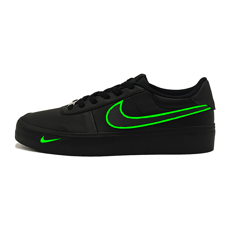 Nike Court Shot Jasper Shadow Green Glow Wear resistant And Lightweight Low Top Skateboard Shoes Unisex Black Green