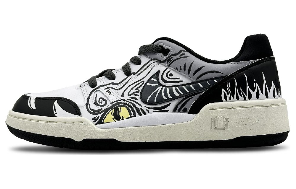 Nike Full Force Low Cushioning Wear-Resistant Low-Top Skateboard Shoes Men's Black White