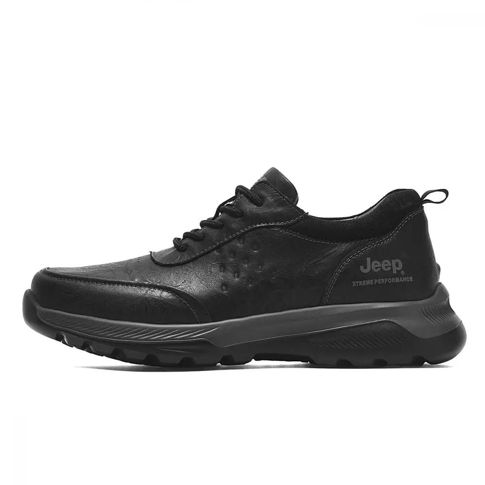 Jeep Wear-resistant And Lightweight Low-Top Outdoor Shoes Men's Black