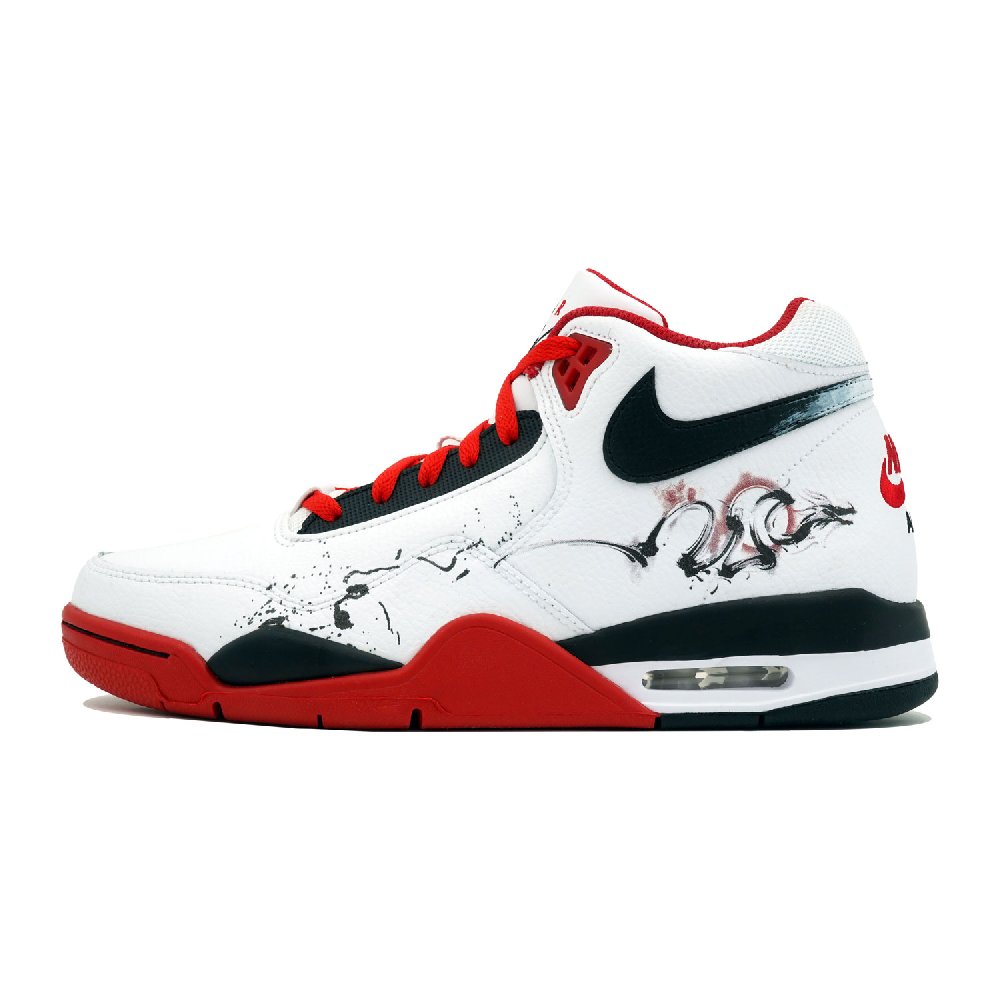 Nike Flight Legacy Vintage Basketball Shoes Unisex Mid-Top Red/Black Color