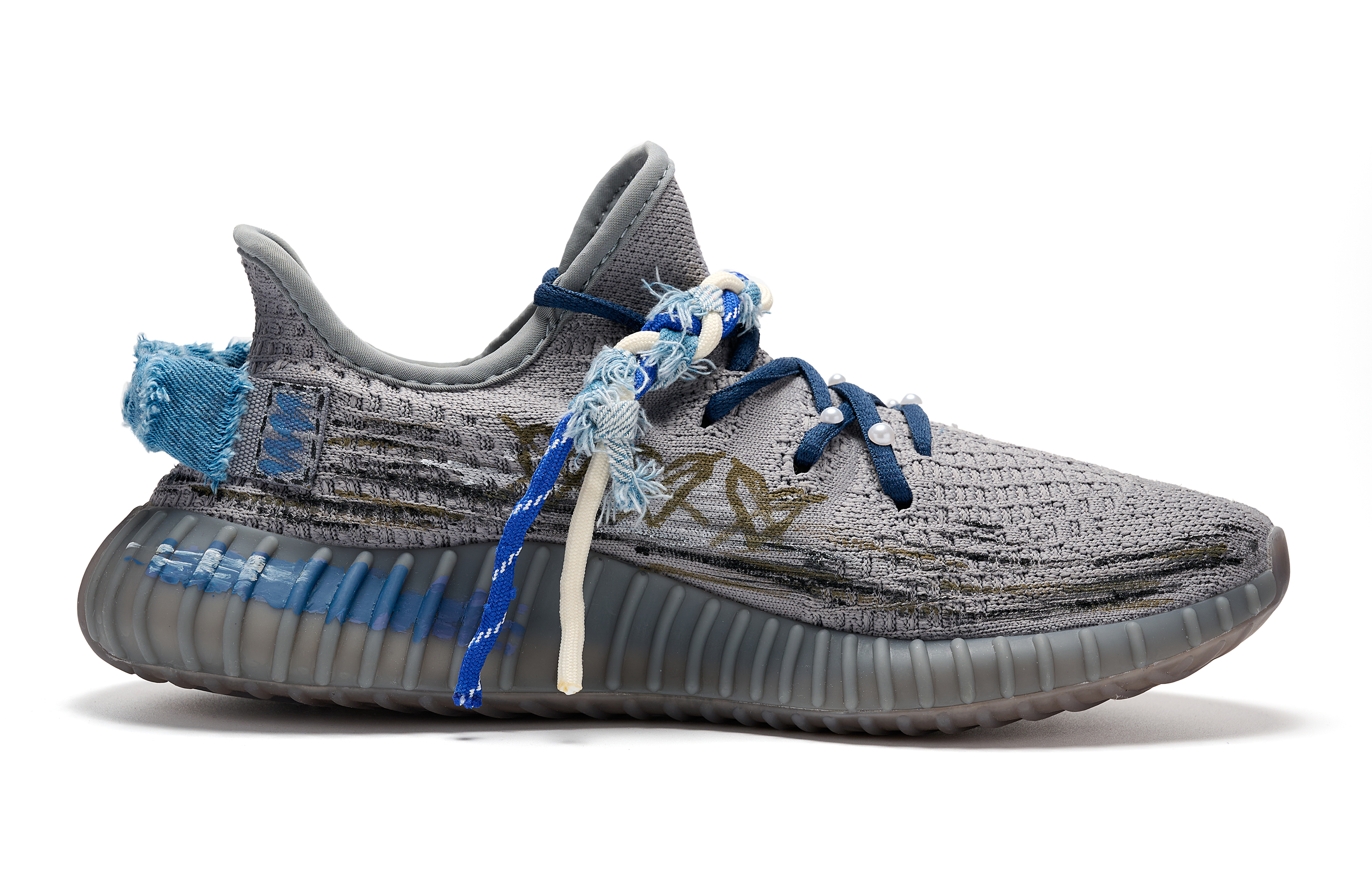 Adidas Originals Yeezy Boost 350 Breathable Low top Casual Shoes Unisex Gray Blue купить в интернет-магазине Yoocart с быстрой доставкой по России.