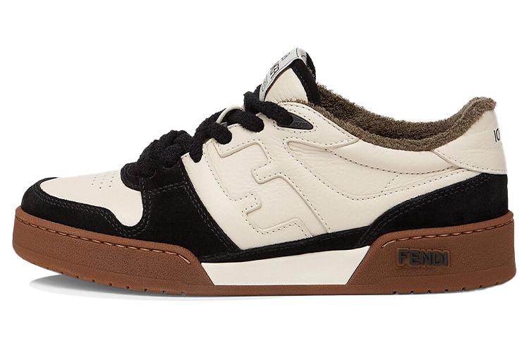 FENDI Match Low Top Suede 'Black Beige' Women's