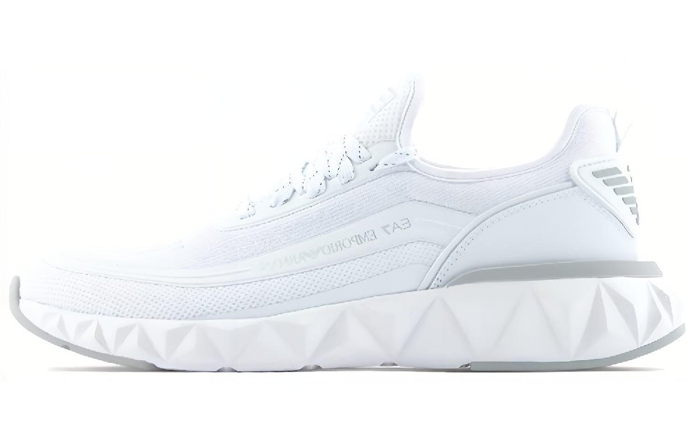EMPORIO ARMANI EA7 Slip Resistant Low Top Casual Shoes Unisex White