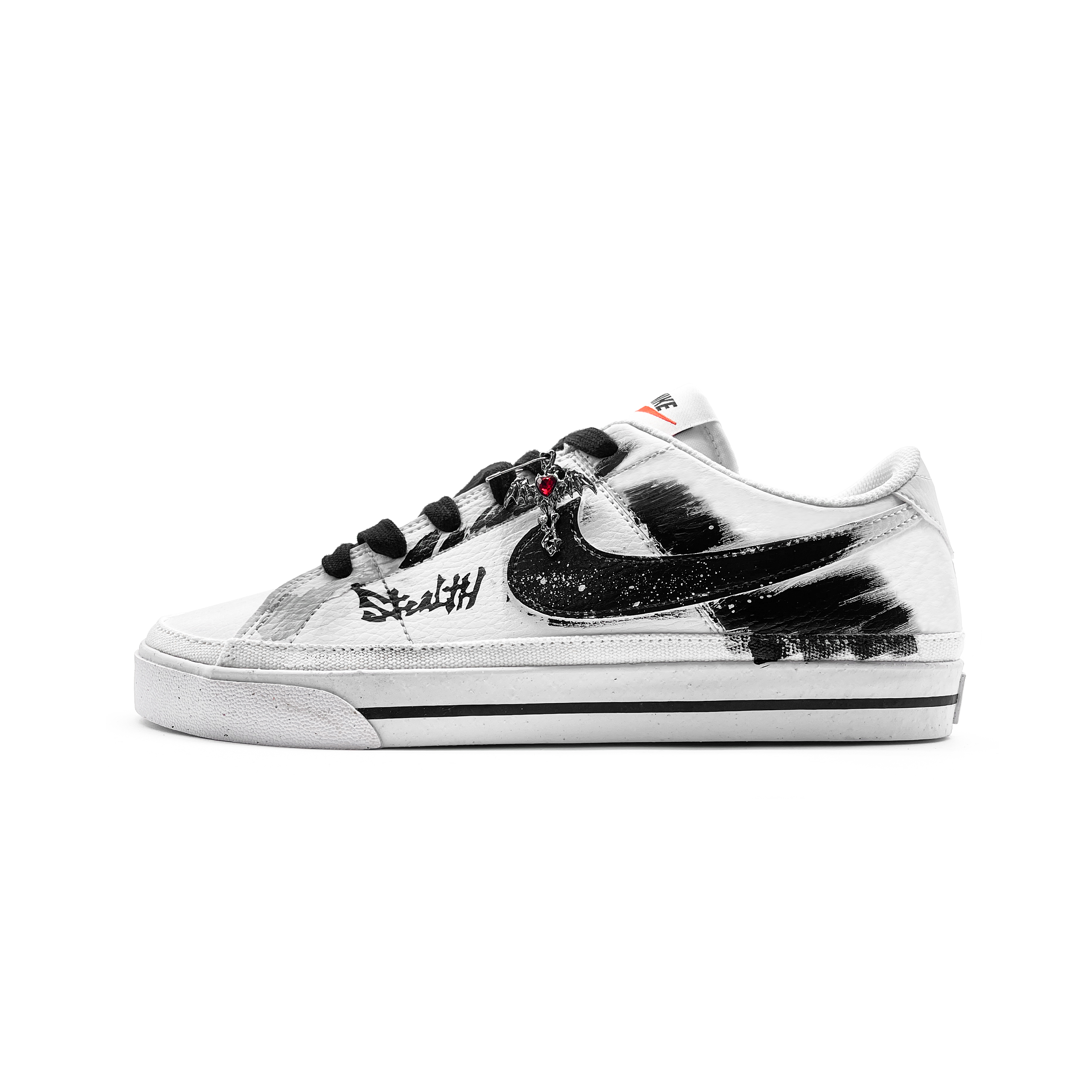 Nike Court Royale Galaxy Lover Cushioning Low top Skateboard Shoes Unisex Black White