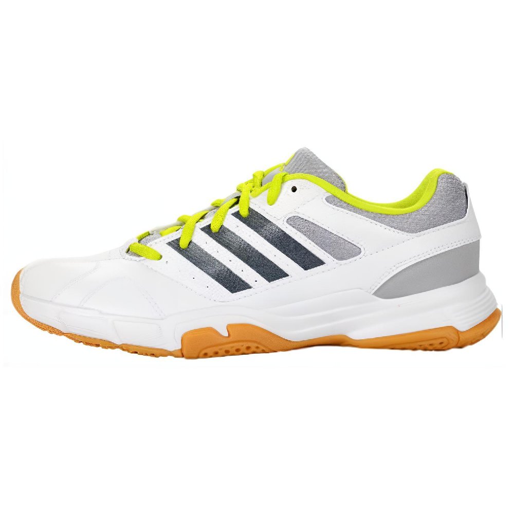 Adidas Quickforce 3 Cushioning Wear-Resistant Low-Top Badminton Shoes Unisex White Green